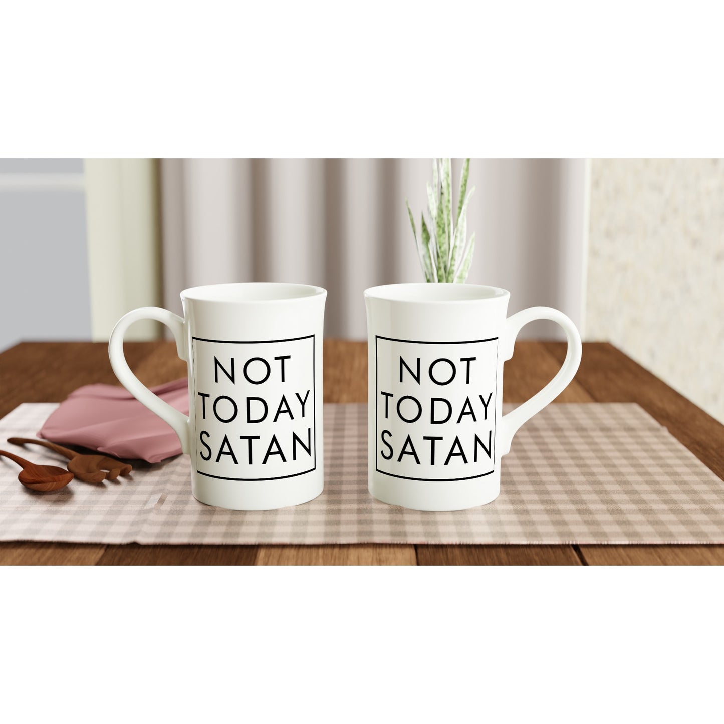 Not Today Satan White 15oz Ceramic Mug