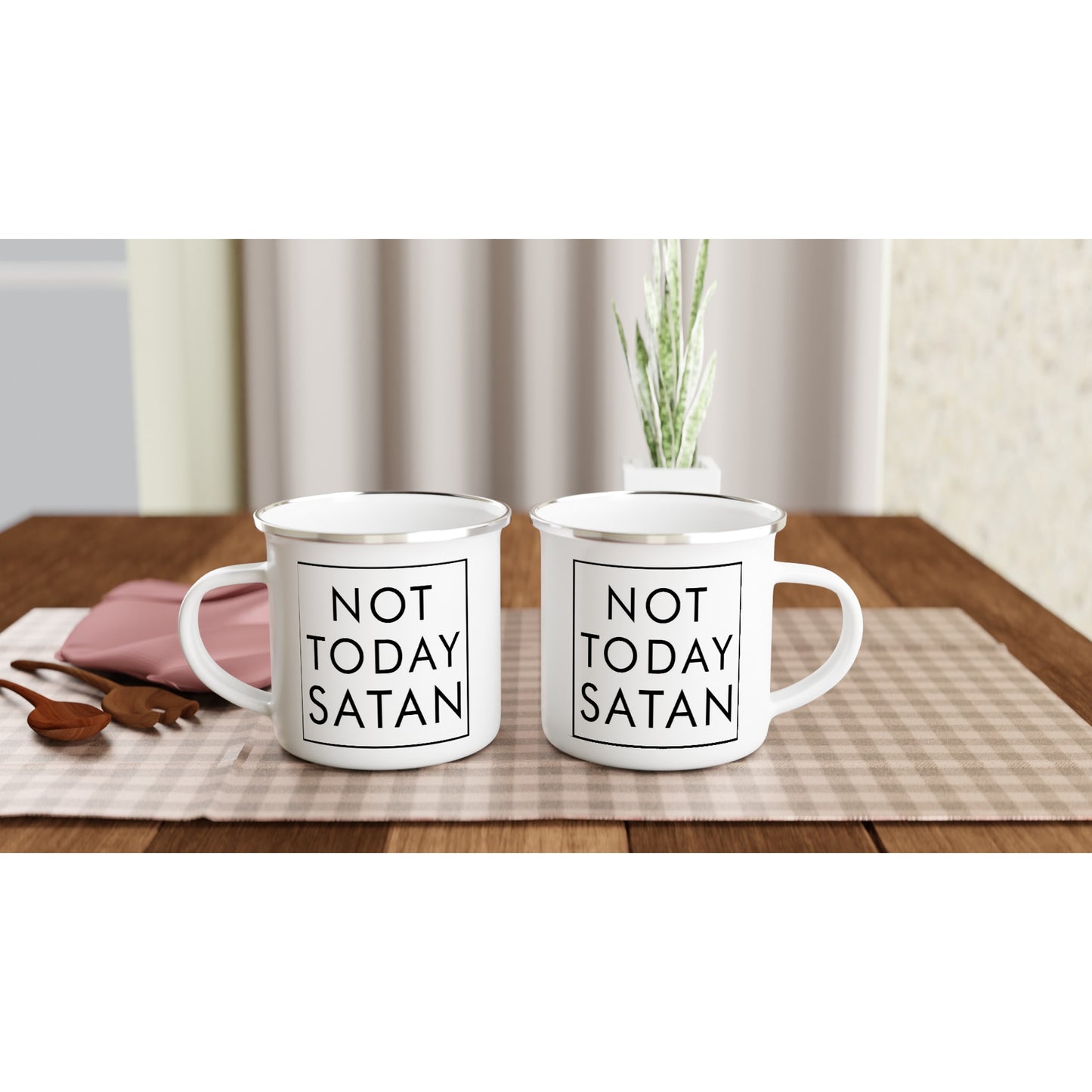 Not Today Satan White 15oz Ceramic Mug