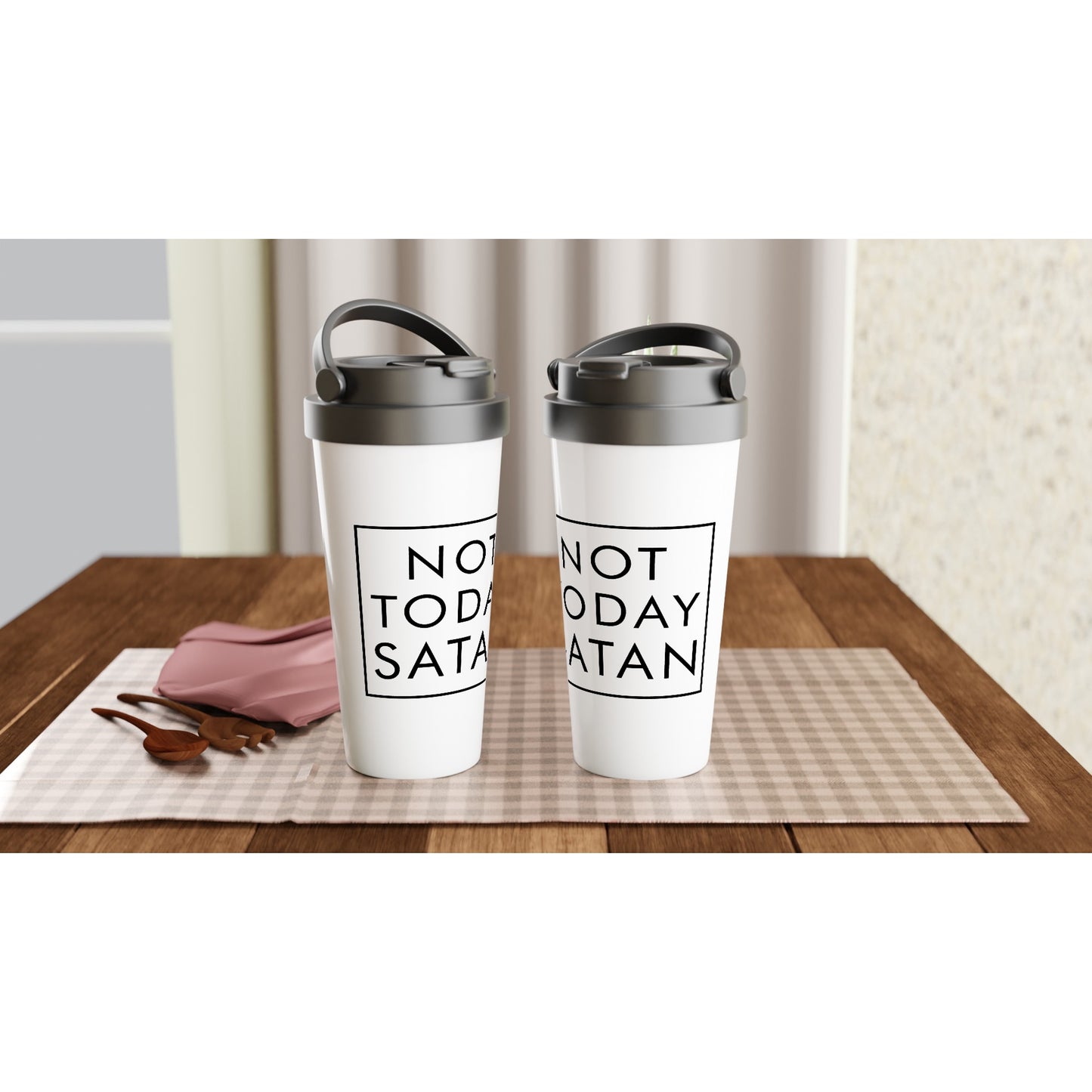 Not Today Satan White 15oz Ceramic Mug