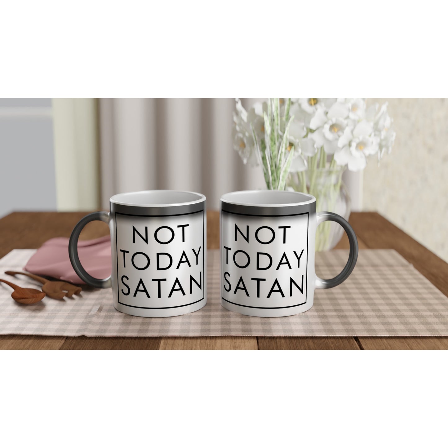 Not Today Satan White 15oz Ceramic Mug