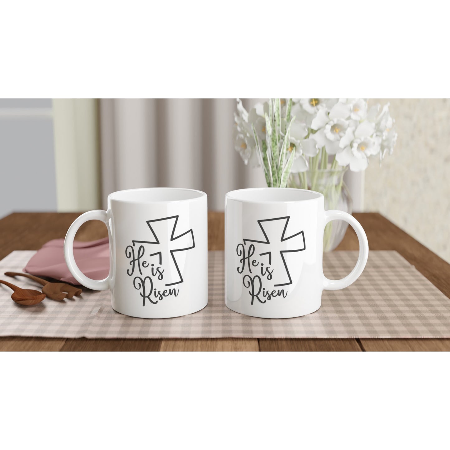 He is risen White 15oz Ceramic Mug